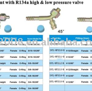 iron steel joint with R134A hign & low pressure valve wholesale and retail
