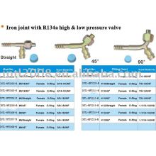 iron steel joint with R134A hign & low pressure valve wholesale and retail