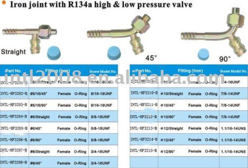 Iron steel conjunta com r134a hign& válvula de baixa pressão de atacado e varejo