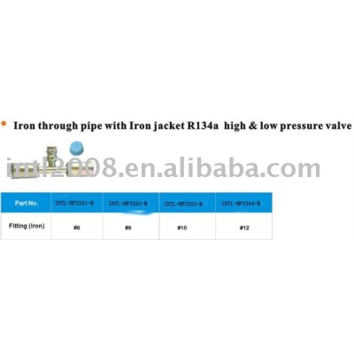 full iron steel through pipe with iron jacket cap R134A hign & low pressure wholesale and retail