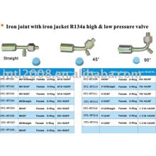 iron steel JOINT with iron jacket cap R134A hign & low pressure VALVE wholesale and retail