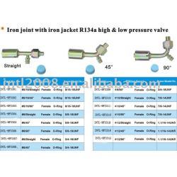 iron steel JOINT with iron jacket cap R134A hign & low pressure VALVE wholesale and retail