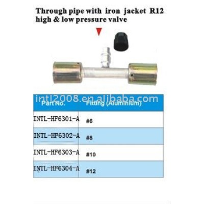 through pipe with iron jacket R12 hign & low pressure valve wholesale and retail