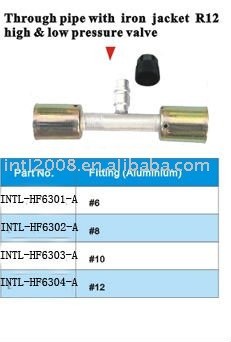 through pipe with iron jacket R12 hign & low pressure valve wholesale and retail