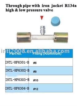 through pipe with iron jacket R134a hign & low pressure valve wholesale and retail