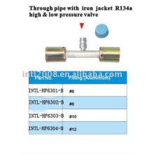 through pipe with iron jacket R134a hign & low pressure valve wholesale and retail