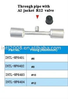 through pipe with aluminum jacket R12 valve wholesale and retail