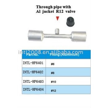 through pipe with aluminum jacket R12 valve wholesale and retail