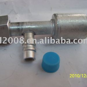 STRAIGHT Female O-Ring Beadlock with R-134a Access Valve