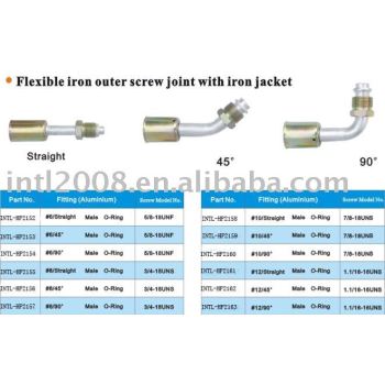 flexible iron outer screw joint with iron jacket cap wholesale and retail