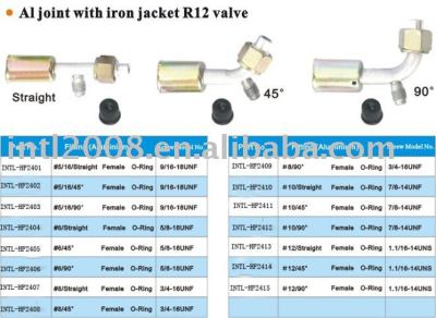 aluminum joint with aluminum jacket cap R12 valve wholesale and retail