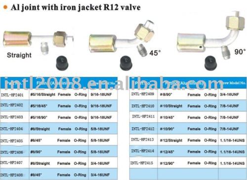 aluminum joint with aluminum jacket cap R12 valve wholesale and retail