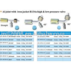 aluminum joint with aluminum jacket cap R134A HIGN & LOW PRESSURE valve wholesale and retail