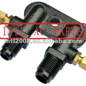 TM A/C Compressor Fitting Adapter CONNECTOR A/C COMPRESSOR HEAD FITTING a/c compressor Vertical Manifold fitting