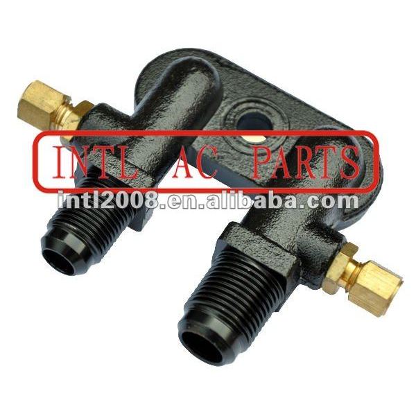 TM A/C Compressor Fitting Adapter CONNECTOR A/C COMPRESSOR HEAD FITTING a/c compressor Vertical Manifold fitting