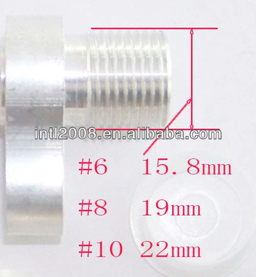 auto ac hose FITTING Fittings Tubing Aluminum #8 19mm hose fitting for COMPRESSOR FITTING PRESSURE PLATE (R134A MOUNT )