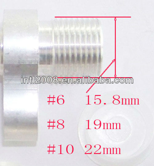 auto ac hose FITTING Fittings Tubing Aluminum #6 15.8mm hose fitting for SS96 COMPRESSOR FITTING PRESSURE PLATE (R134A MOUNT )