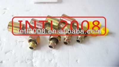 90 Degree Elbow STEEL FEMALE O-RING HOSE FITTING WITH FERRULE JACKET 8# (13/32 inch) size Auto Car Air Conditioner system