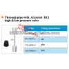 universal auto air conditioning beadlock hose fitting crimp on fitting , hose splice #10 with R12 service port