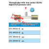 auto air conditioning beadlock hose fitting hose splice crimp on fitting #8 with R134a service port