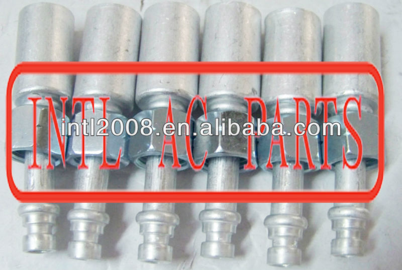 auto ac hose FITTING Fittings Tubing Aluminum Hose Fitting Connection R134a Applicable for hose 5/16" straight Female O'ring