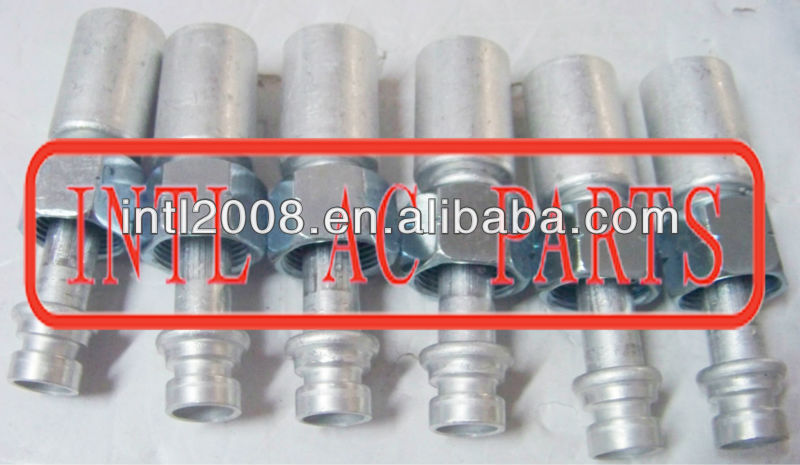 auto ac hose FITTING Fittings Tubing Aluminum Hose Fitting Connection R134a Applicable for hose 1/2" straight Female O-ring