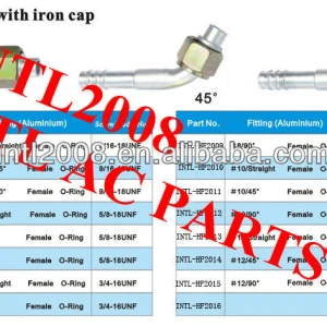 #10 90 degree female aluminum auto air conditioning hose fitting