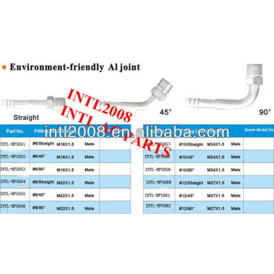 standard Oring Hose coupling Barb Fittings with aluminum jacket