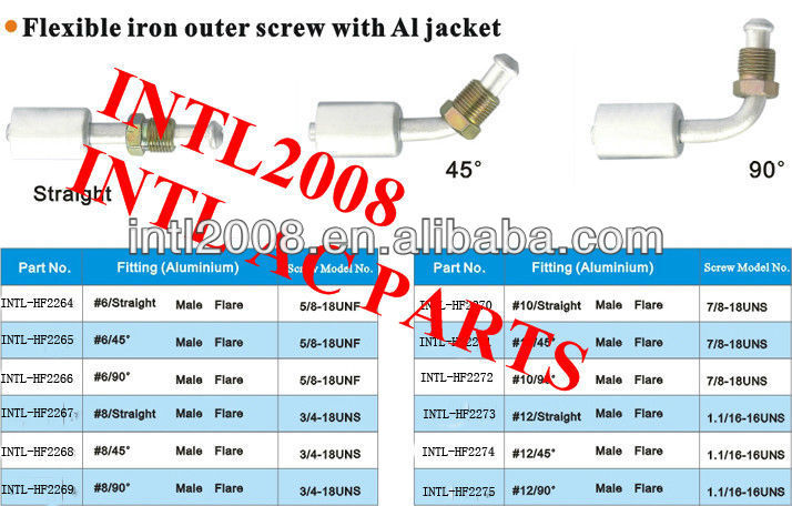 #6 90 degree male beadlock hose fitting /connector/coupling with iron ...