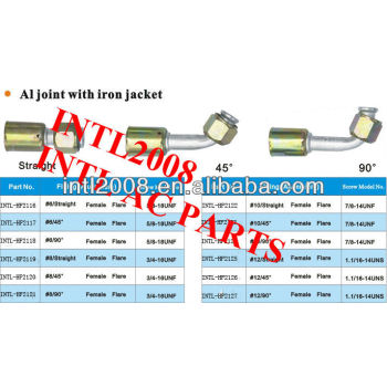 universal auto air conditioning beadlock hose fitting hose connector and crimp on fitting