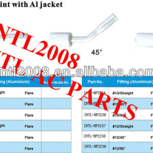 #6 reta flare beadlock mangueira montagem/conector/acoplamento com quiick conjunta com jaqueta de al tampa para atacado e varejo