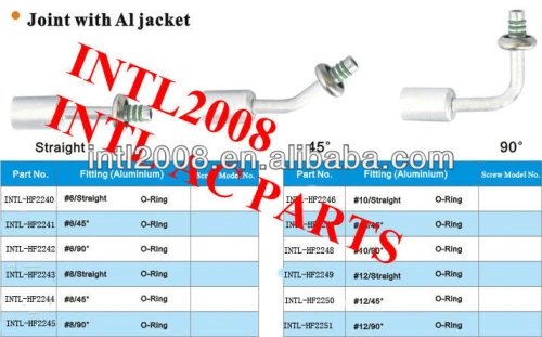 #6 90 degree car air conditioning hose connector beadlock hose fitting universal use high quality
