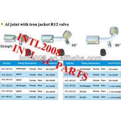 female flare beadlock hose fitting /connector/coupling with Al joint Iron Jacket R12 value