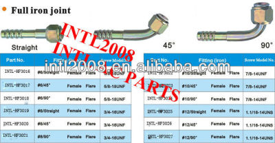 INTL-HF3017 female flare barb hose fitting /connector/coupling with full Iron joint