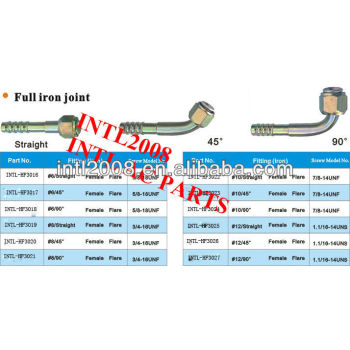 INTL-HF3027 female flare barb hose fitting /connector/coupling with full Iron joint