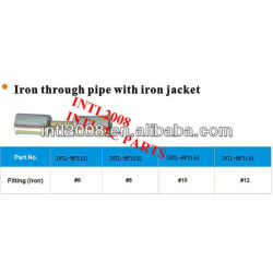 iron through pipe hose fitting /connector/coupling with Iron Jacket for wholesale and retail