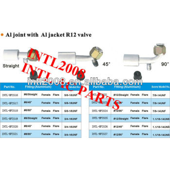 female flare beadlock hose fitting /connector/coupling with Al joint AL Jacket R12 high and low pressure value