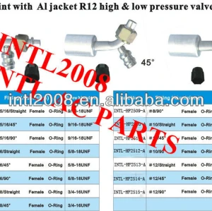 China universal aluminum auto air conditioning beadlock hose fitting