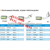 auto air condition fitting beadlock hose fitting with aluminum joint with iron jacket cap
