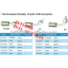Auto AC beadlock hose fitting with aluminum joint with iron jacket cap air conditioning