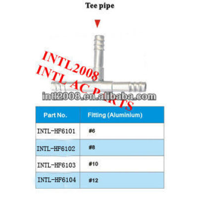 auto ac through tee pipe /pipe hose fitting