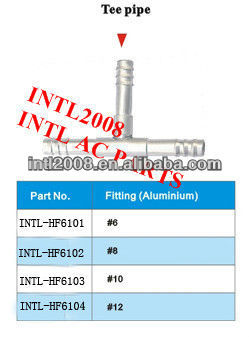 auto ac through tee pipe /pipe hose fitting for wholesale and retail
