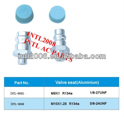 R134a Auto air conditioner Aluminum valve seat hose fittings