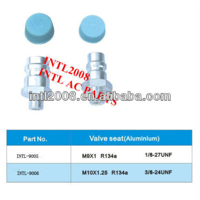 R134a Auto air conditioner Aluminum valve seat hose fittings