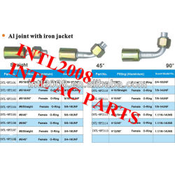 female Oring beadlock hose fittings /connector/coupling with AL Joint iron jacket for wholesale and retail