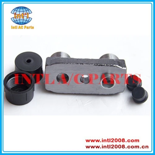 AC fitting FOR TM Style Zexel Compressors Without Service Port hose fitting O-ring R134a
