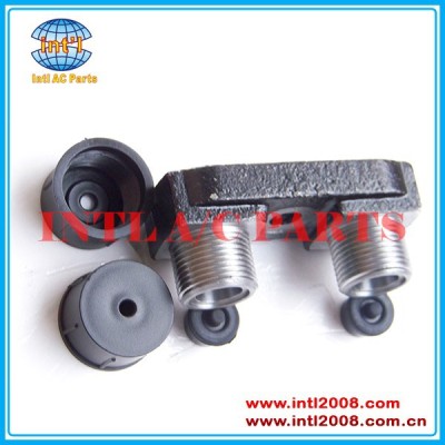 AC fitting FOR TM Style Zexel Compressors Without Service Port hose fitting O-ring R134a