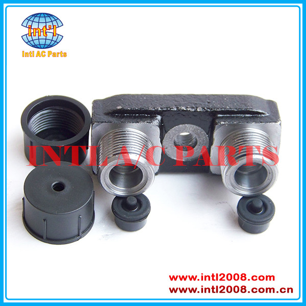 Fitting Adapter Vertical O-Ring/fitting Port/Tube manifold fitting for TM Style Zexel Compressors Without Service Port