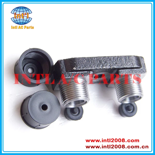 AC fitting FOR TM Style Zexel Compressors Without Service Port hose fitting O-ring R134a