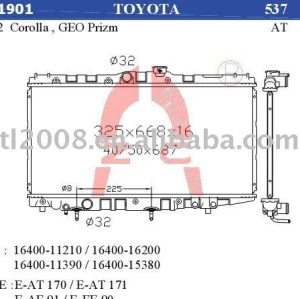 auto condenser for Toyota corolla AE90